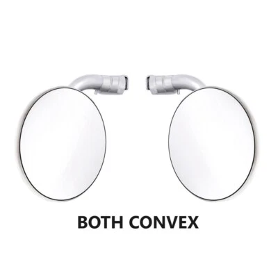 Par de espejos retrovisores universales de acero inoxidable convexos de 4" para Ford Dodge Chevy Mopar Foto 1 de 4