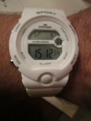 RELOJ DEPORTIVO SEÑORA - MÚLTIPLES FUNCIONES - CORREA Y CAJA BLANCA - CUARZO - BBA-34 Foto 1 de 4