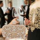 Clutch Purse With Detachable Handle Rectangle Evening Bag For Events Bridal