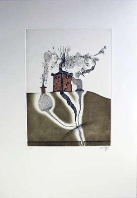 ZUSH EVRU - ohne Titel. Handsignierte und nummerierte Radierung. - Bild 1 von 4