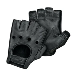 GUANTI GUANTINI MEZZE DITA IN PELLE NERO M PER AUTO GUIDA SPORTIVA VINTAGE FRESC - Foto 1 di 4