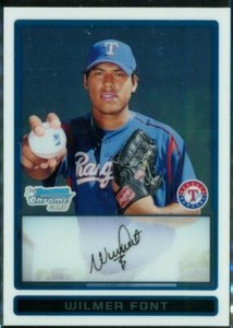 2009 Baseball Card Bowman Chrome Prospects BCP163 WILMER FONT Texas Rangers