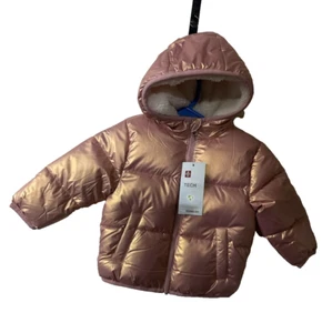Swiss Tech Baby Gr. 2T Monate Mädchen Steppjacke mit Kapuze Farbe Roségold - Bild 1 von 7