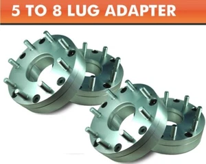4 Wheel Adapters 5x5 to 8x6.5 ¦ Ram 2500 8 Lug Wheels On 5 Lug 1500 Chevy - Picture 1 of 3