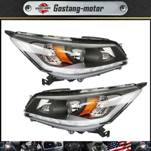 Headlight Headlamps Halogen w/LED DRL Right+Left Pair For 2013-2015 Honda Accord - Bild 1 von 12