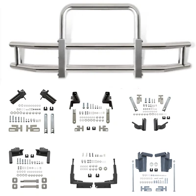 Heavy Duty Deer Guard+ Brackets For Volvo VNL/Cascadia/Kenworth Stainless Steel Foto 1 de 4