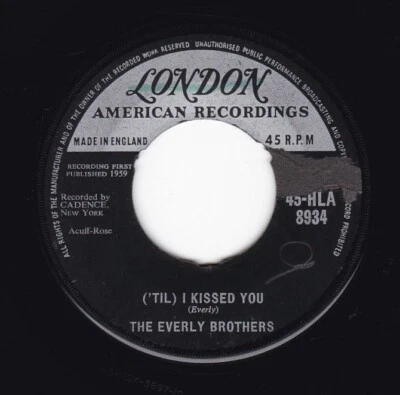 The Everly Brothers - (Til) I Kissed You - 7" 45 RPM Single - 1959 UK Pressing - Image 1 of 2