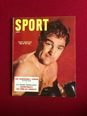 1955, Rocky Marciano, "SPORT" Magazine (No Label) Scarce / Vintage Cover