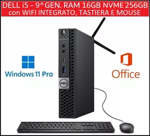 DELL Micro Mini PC Desktop i5 Ram 16GB NVME 256GB Computer Fisso Ricondizionato - Foto 1 di 6