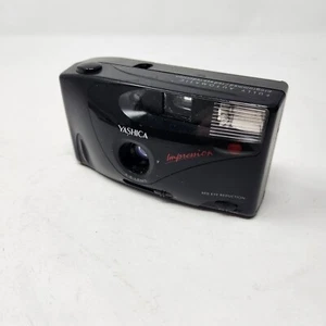 Yashica Impression 35mm Point Shoot Camera Film Tested Working Black - Picture 1 of 14