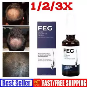 50ml FEG Olio Cura Crescita Capelli Biologico Anti Perdita Capelli Lunghi Spessi Nuovo - Foto 1 di 13