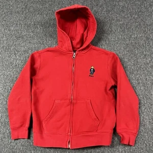 Ralph Lauren Polo Bear Hoodie Youth Youth Kids 7 Red Sweater Full Zip Sweater - Picture 1 of 8