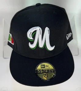 Sombrero negro bandera mexicana México M New Era 59 Fifty ajustado - Imagen 1 de 5