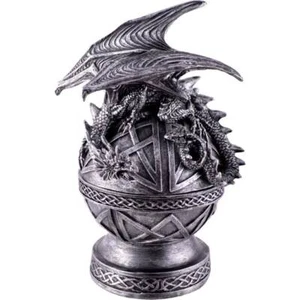 Dragon's Lair Jewelry Box Silver Tone Ball - Picture 1 of 1
