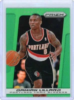 2013-14 Panini Prizm Basketball Green Prizm #19 Damian Lillard - Image 1 of 2