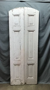 Pair Arch Top Antique House Window 15x80 Shabby 3 Panel Shutters Chic 804-24B - Picture 1 of 14