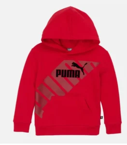 Puma Power Cat Pullover Hoodie, Youth Boys, Red, Casual Outerwear Size- M 10/12 - Picture 1 of 2