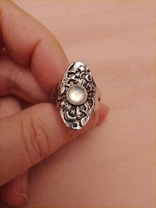 Two Magic Hands And Stars And Moons With Cabachon Of Opalite UK P USA 7.5 - Picture 1 of 4