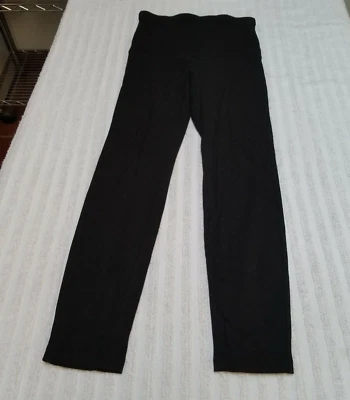 Pantalones de tobillo recto para mujer Hue medianos negros cintura elástica ancha tiro medio elásticos Foto 1 de 4