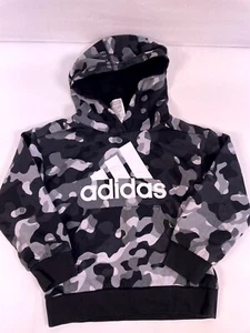 adidas Boys Camo Hoodie Logo Front Size 5 - Picture 1 of 4