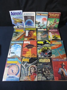 Sci-Fi Magazines: Set of 16 Analog,  Fantasy, Galaxy, Asimov - Incl. Shipping! - Picture 1 of 2