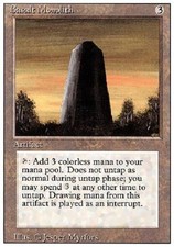 MTG Artifact group 2 Basalt Monolith, 2 Library of Leng (Revised, NM)