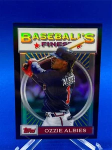 OZZIE ALBIES 2020 TOPPS FINEST FLASHBACKS BLACK REFRACTOR 7/25 BRAVES #43 - Picture 1 of 1