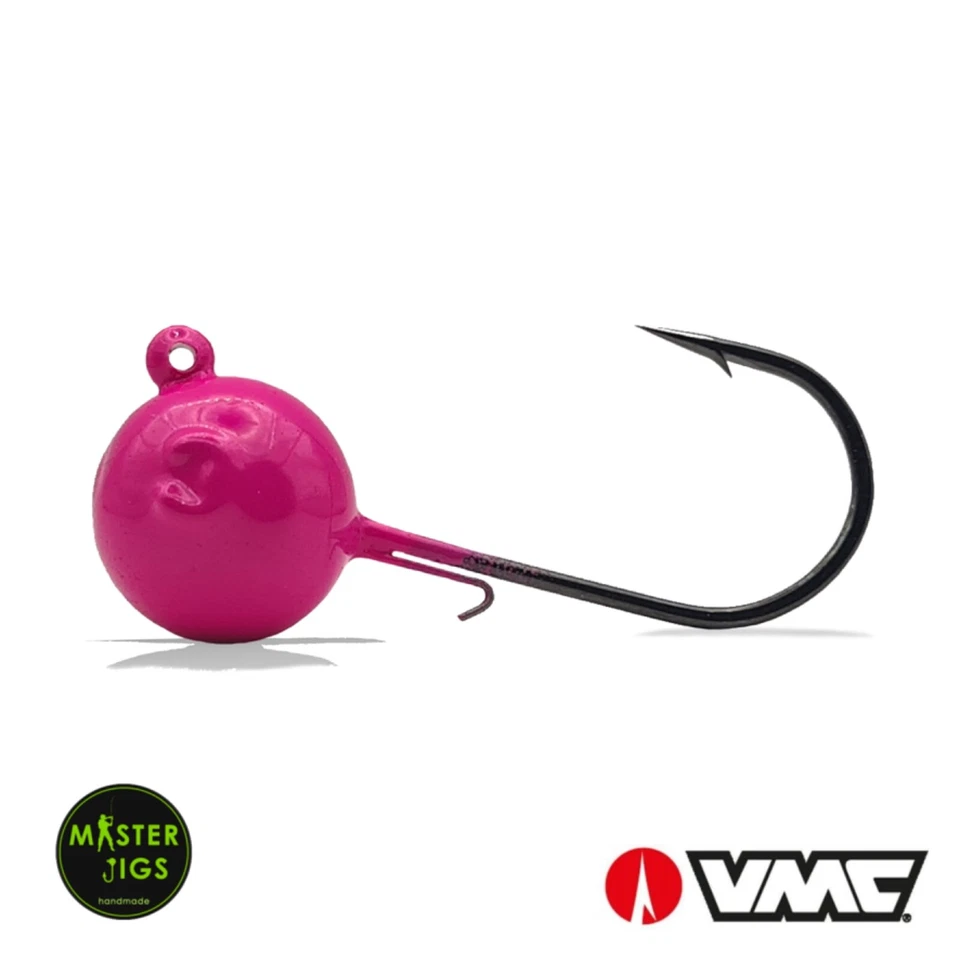 Master Jigs handgemachte Jig Köpfe Pink VMC Haken 7161 made in Germany