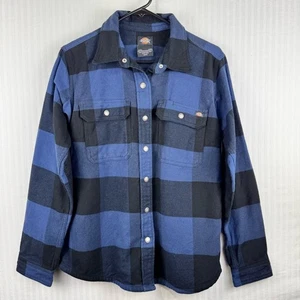 Dickies Duratech Renegade Navy & Black Plaid Flannel Shirt Women’s Size Medium - Picture 1 of 6