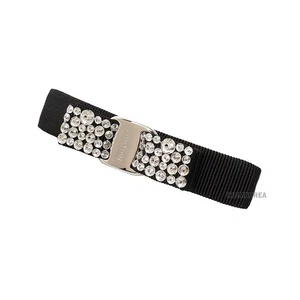 Salvatore Ferragamo 34 7582 NERO CRYSTAL Bow Hairpin 0713035 SS25 139793618 - Picture 1 of 12