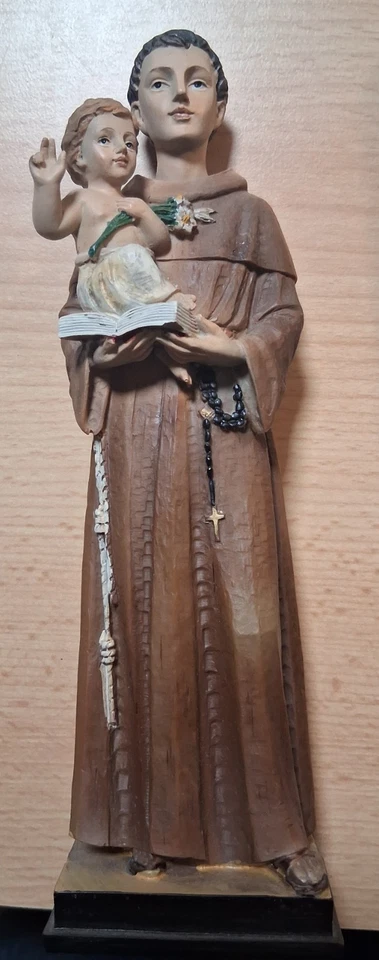 Heiliger Antonius von Padua, 20 cm, bunte Gußfigur, massiv - Bild 1 von 1