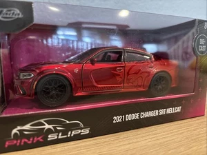 2025 Nuovo 1:32 Jada Pinkslips 2021 Dodge Charger Hellcat - Red Hellcat Symbol - Foto 1 di 4