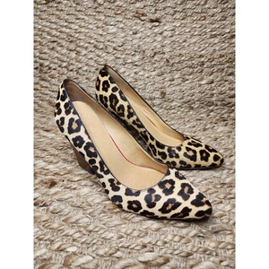 Crown Vintage Rindshaar Leopardenmuster spitz zulaufend Pumps Absatz Damen 7 M - Bild 1 von 11