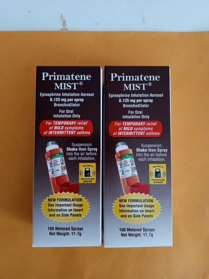 ¡OFERTA! (Paquete de 2) Inhalador de epinefrina Primatene MIST ¡ENVÍO GRATUITO A EE. UU.! Nuevo 2027exp Foto 1 de 1