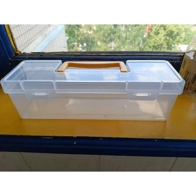 Transparent Portable Tool Storage Box Large Capacity Plastic Hardware Organiz - Image 1 of 4