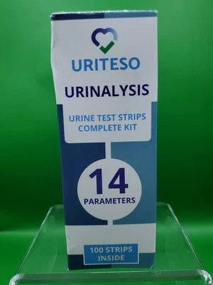 Uriteso Urinalysis Test Strips Complete Kit 14 Parameters 100Ct Exp 03/2027 - Image 1 of 4
