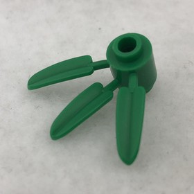 LEGO 30176 Green Plant Brick, Round 1 x 1 with 3 Bamboo Leaves (x1)