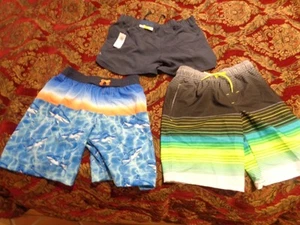 (3) PAIRS BOYS SWIM TRUNKS NEW with & w/o Tags SIZE M(8)-XL(14) - Picture 1 of 8