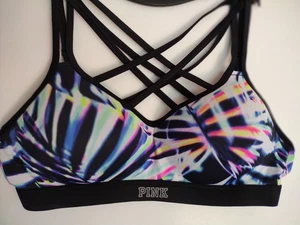 VICTORIA'S SECRET PINK ULTIMATE PUSH UP PADDED SIZE MEDIUM MULTICOLOR... - Picture 1 of 17