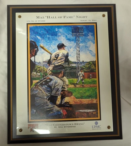 2001 Pittsburgh Pirates  BILL MAZEROSKI HALL OF FAME NIGHT Limited Plaque 10x13 Cover
