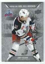 2020-21 Upper Deck AHL #206 AHL All-Rookie Joey Keane