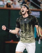 STEFANOS TSITSIPAS SIGNED AUTO'D 8X10 PHOTO TENNIS ATP TOUR GREECE FRENCH OPEN D