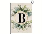 New Botanical Floral "B"Garden Flag 12x18 Inch Double Sided