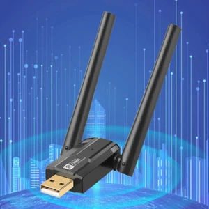 900Mbps USB WIFI 6 Wlan Transmitter Receiver Dual Band 2.4/5Ghz for PC Desktop - Afbeelding 1 van 10