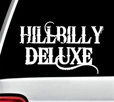 BLUEGRASS DECALS Hillbilly Deluxe Decal Sticker for Window Truck Van Laptop Boat Trailer
