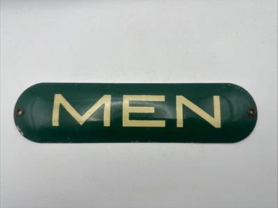 РЕДКИЙ ЗЕЛЕНЫЙ ФАРФОР МУЖЧИН ТУАЛЕТ ГАЗОЙЛЬ РЕКЛАМНЫЙ ЗНАК - Изображение 1 из 4