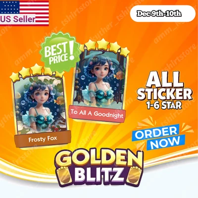 Adesivos Monopoly Go! 1⭐-6⭐ Blitz dourada disponível 💰 MAIS BARATO⚡SUPER RÁPIDO🕘24/7 - Imagem 1 de 3