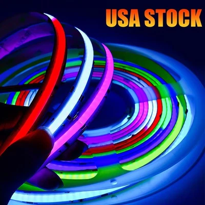 Tira de luz LED COB RGB 32,8 pies direccionable WS2811 12V 24V tira LED 720LEDS/M Foto 1 de 4