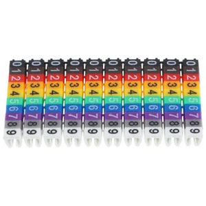 100 Pcs Étiquettes Numéro de Fil Étiquettes d'Identification de Câble pour Électronique - Photo 1/12