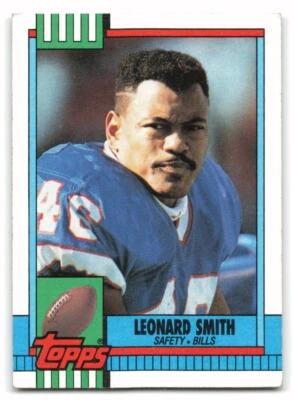 LEONARD SMITH - 1990 TOPPS - BUFFALO BILLS - #194 - MCNEESE STATE - Image 1 of 2